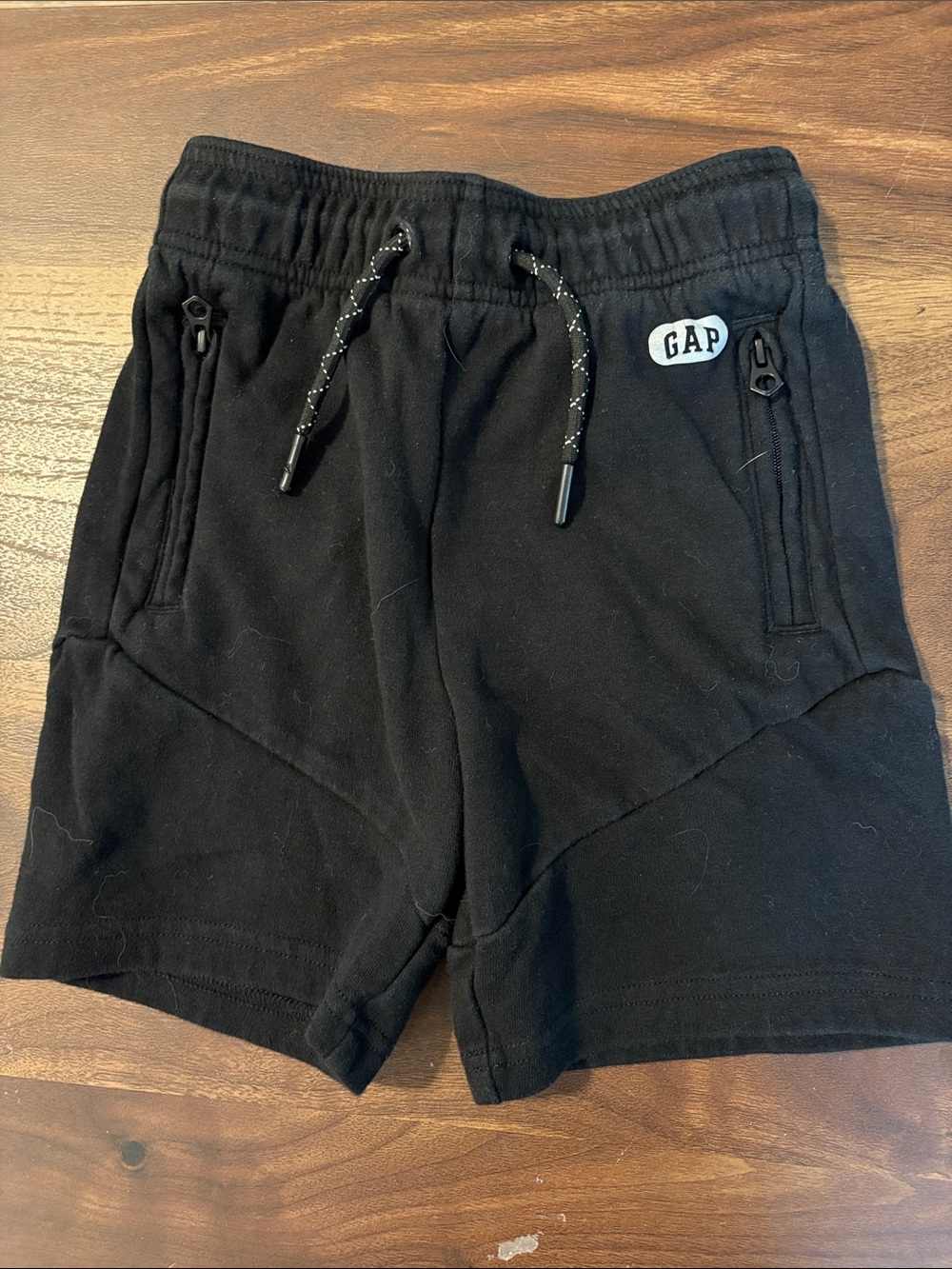 GAP Black Pull-On Knit Shorts with Zipper Pockets